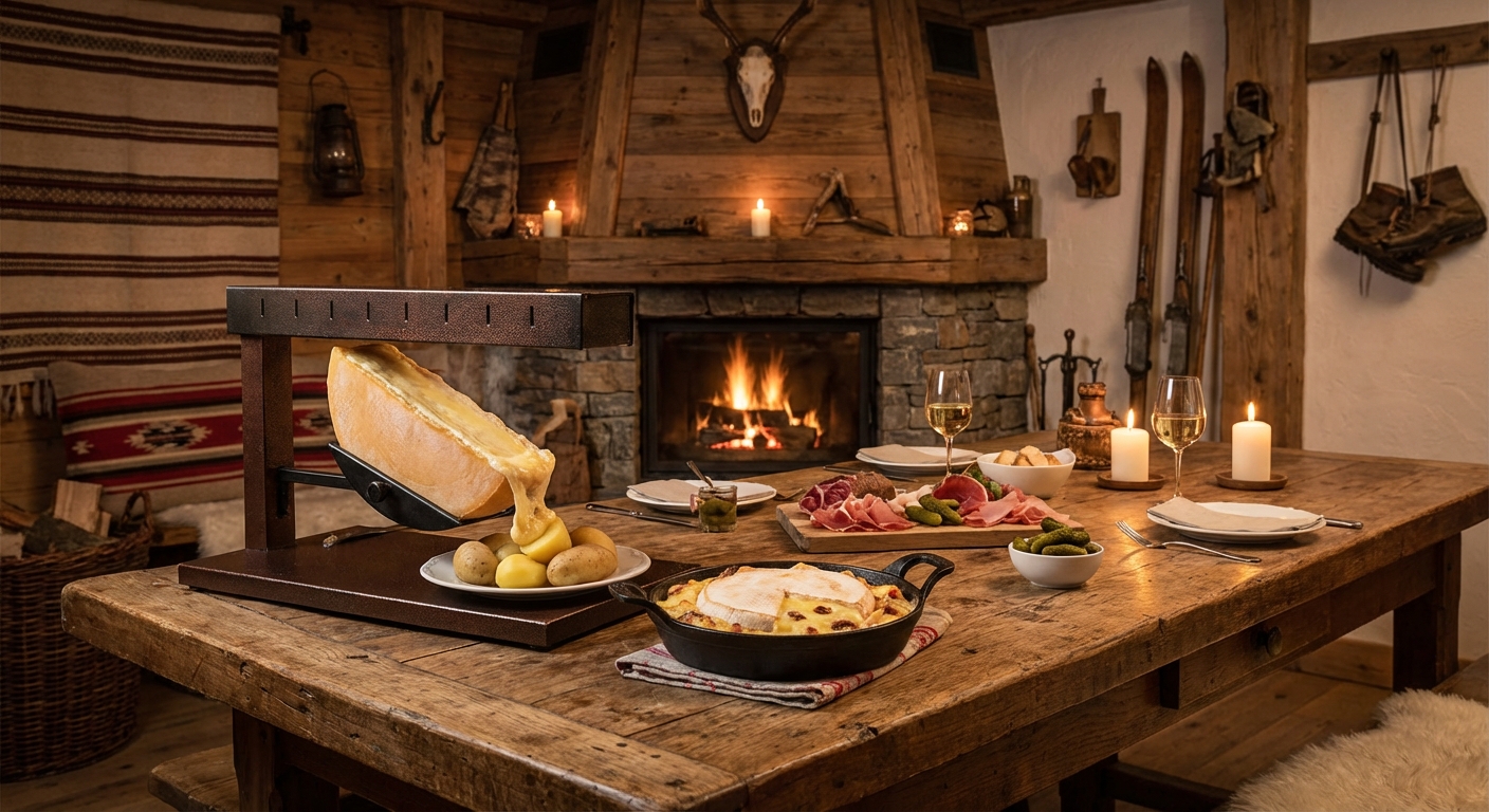 Menu Montagne - Fondue savoyarde, raclette et tartiflette au Chalet Saint-Michel Paris