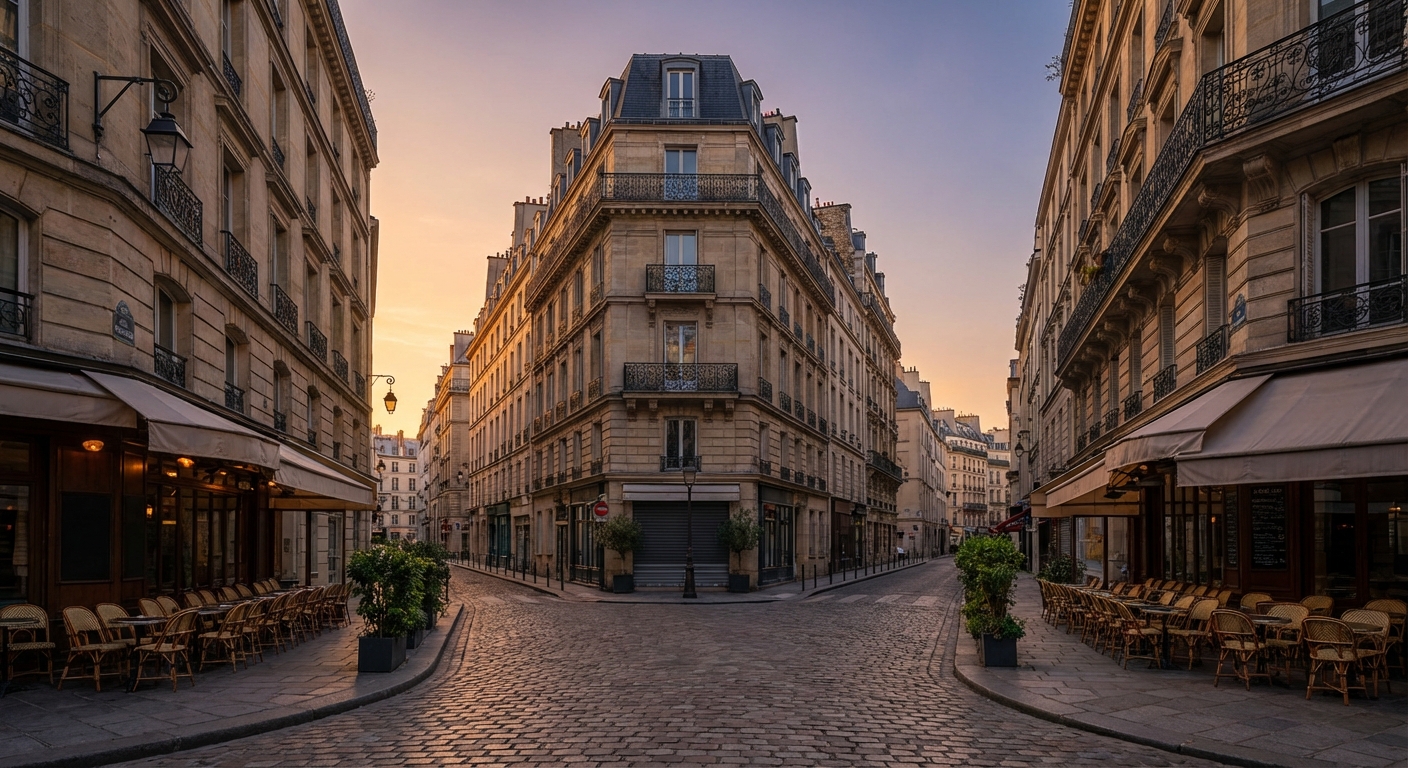 Rue de la Harpe dans le Quartier Latin de Paris près de Notre-Dame